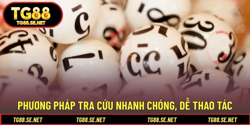 Phương pháp tra cứu nhanh chóng, dễ thao tác Phương pháp tra cứu nhanh chóng, dễ thao tác