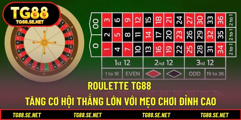 Roulette TG88 - Tăng Cơ Hội Thắng Lớn Với Mẹo Chơi Đỉnh Cao Roulette TG88